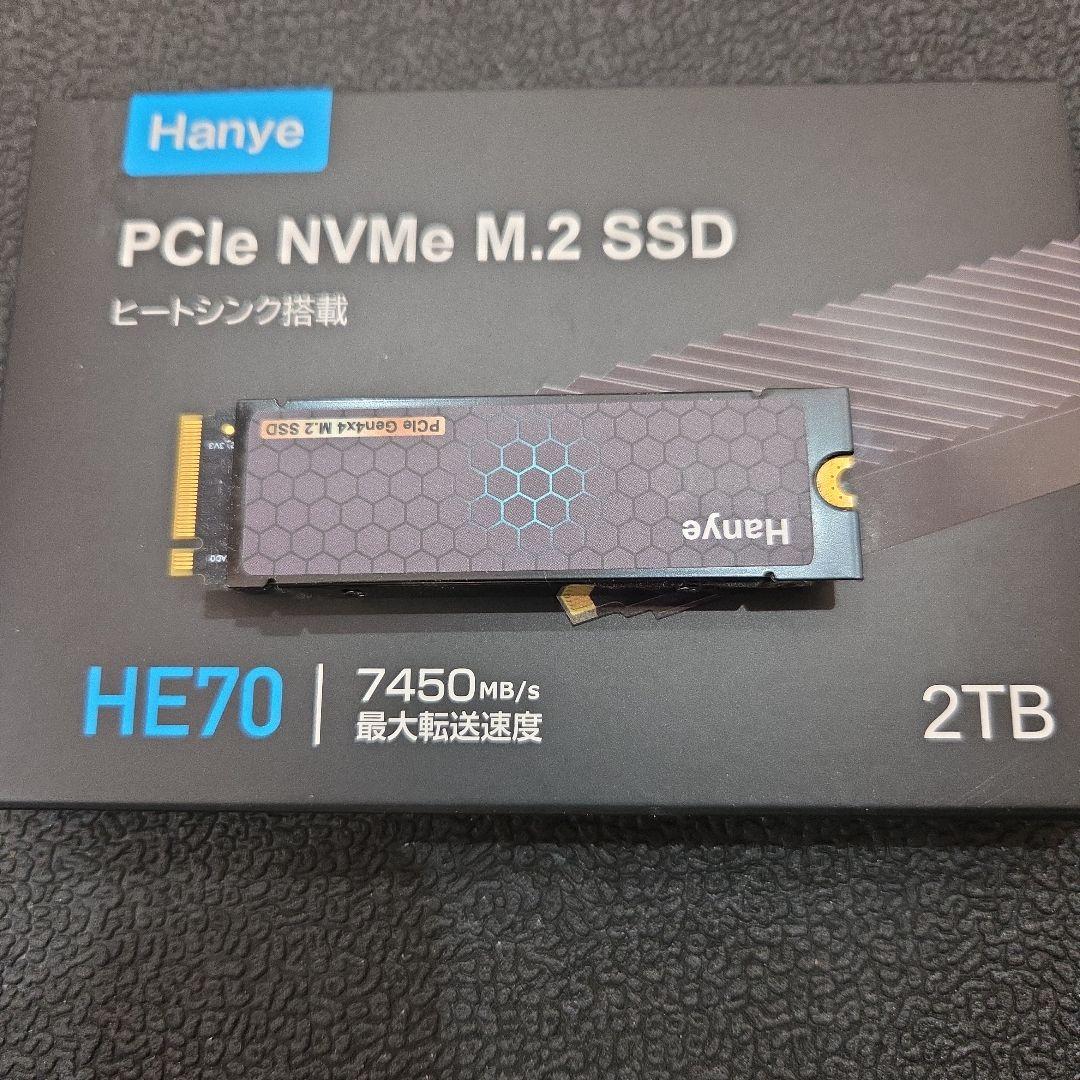 Hanye SSD 2TB M.2 NVMe 2280 ヒートシンク搭載