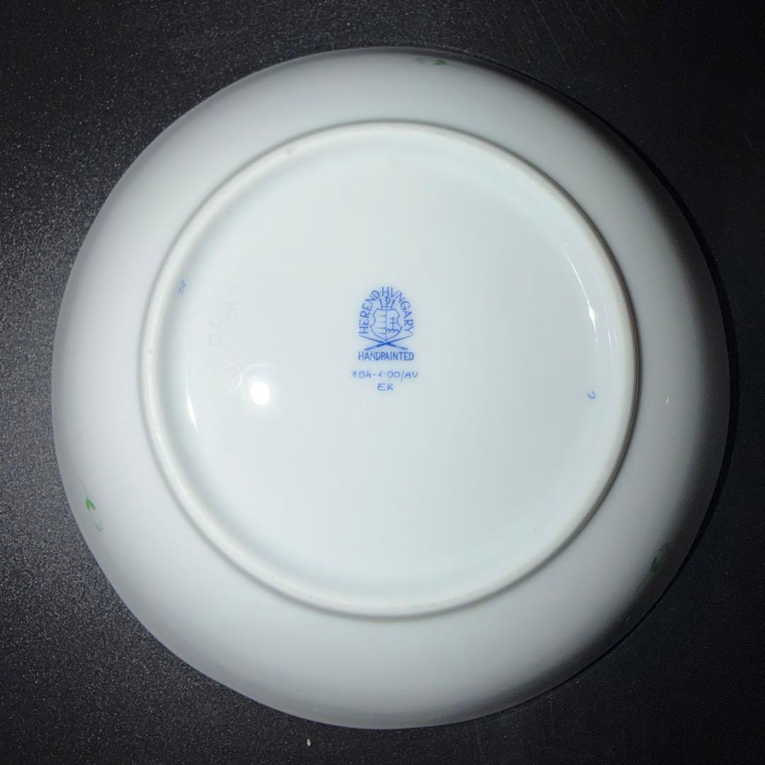 も*も様 ヘレンド　アポニーグリーン　フルーツソーサー　5枚セット　洋食器　陶器