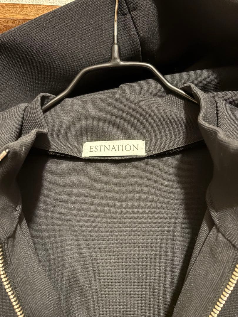 ESTNATION ブラック フーディーブルゾン