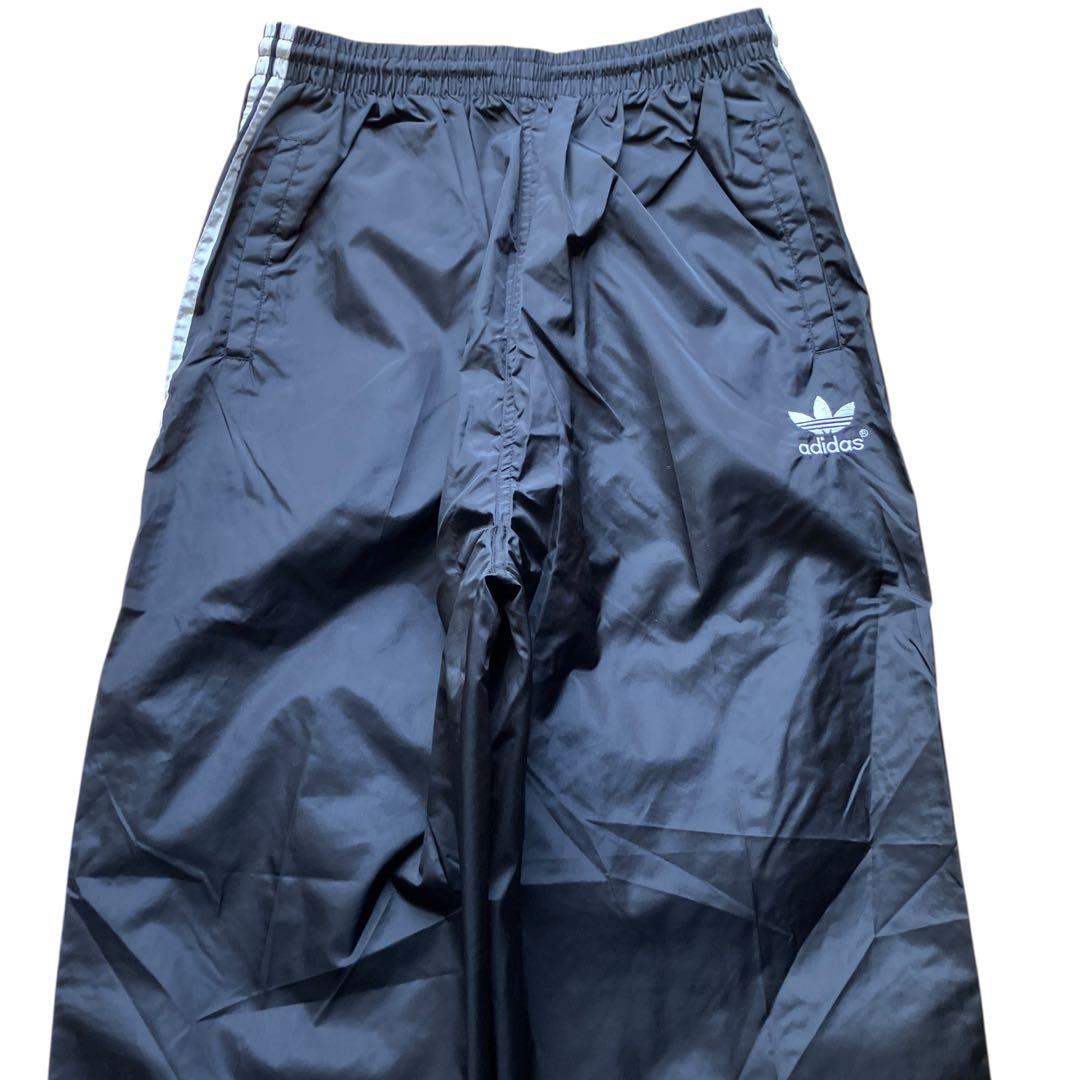 美品90s極太 old adidas 万国旗タグ バギーナイロントラックパンツ
