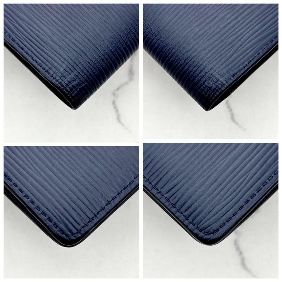 【極美品・新型】ルイヴィトン　エピ　ポルトフォイユブラザ　ブルーマリーヌ