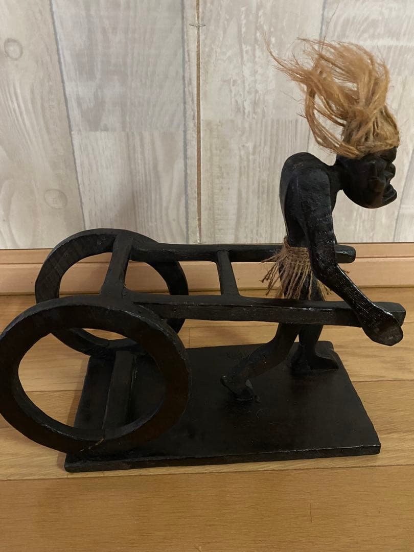 アフリカンスタイル 木製置物セット ウエルカムサイン付き