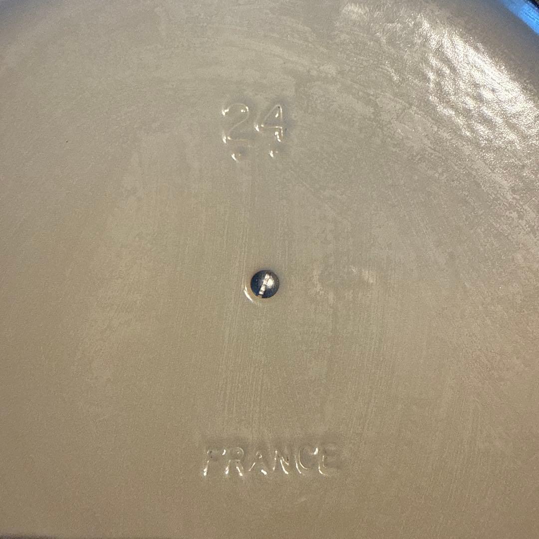 LE CREUSET ル・クルーゼ オレンジ 鋳鉄製 両手鍋 24cm