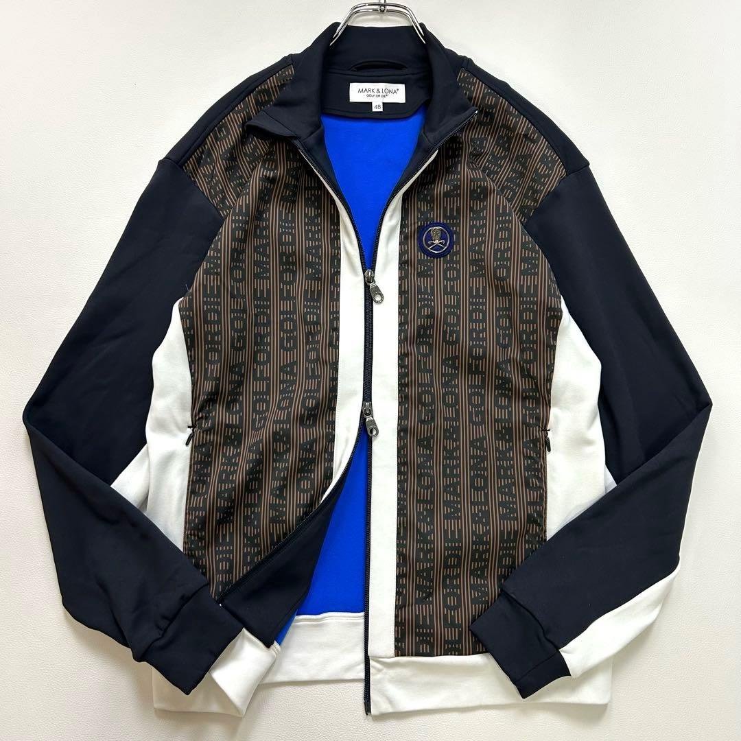 【美品✨】 マークアンドロナ 2022年 ダブルジップ ロゴ ブルゾン48