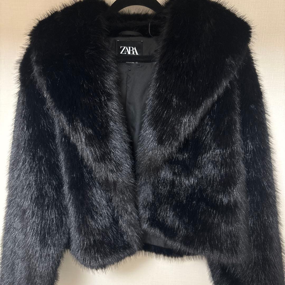 ZARA フェイクファー　ジャケット　S