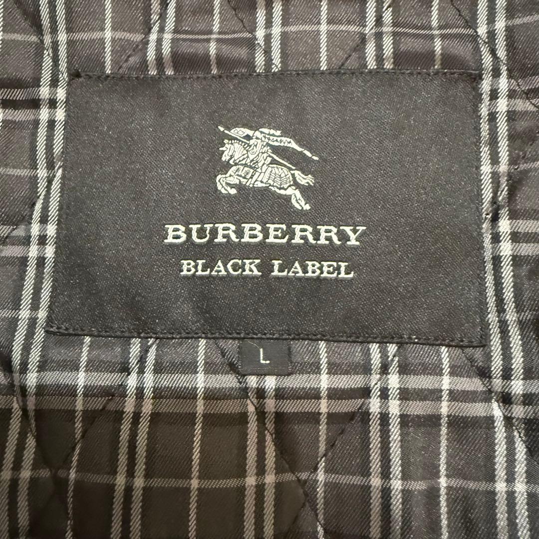 バーバリー ブラックレーベル トレンチコート ノバチェック ライナー付 L 黒