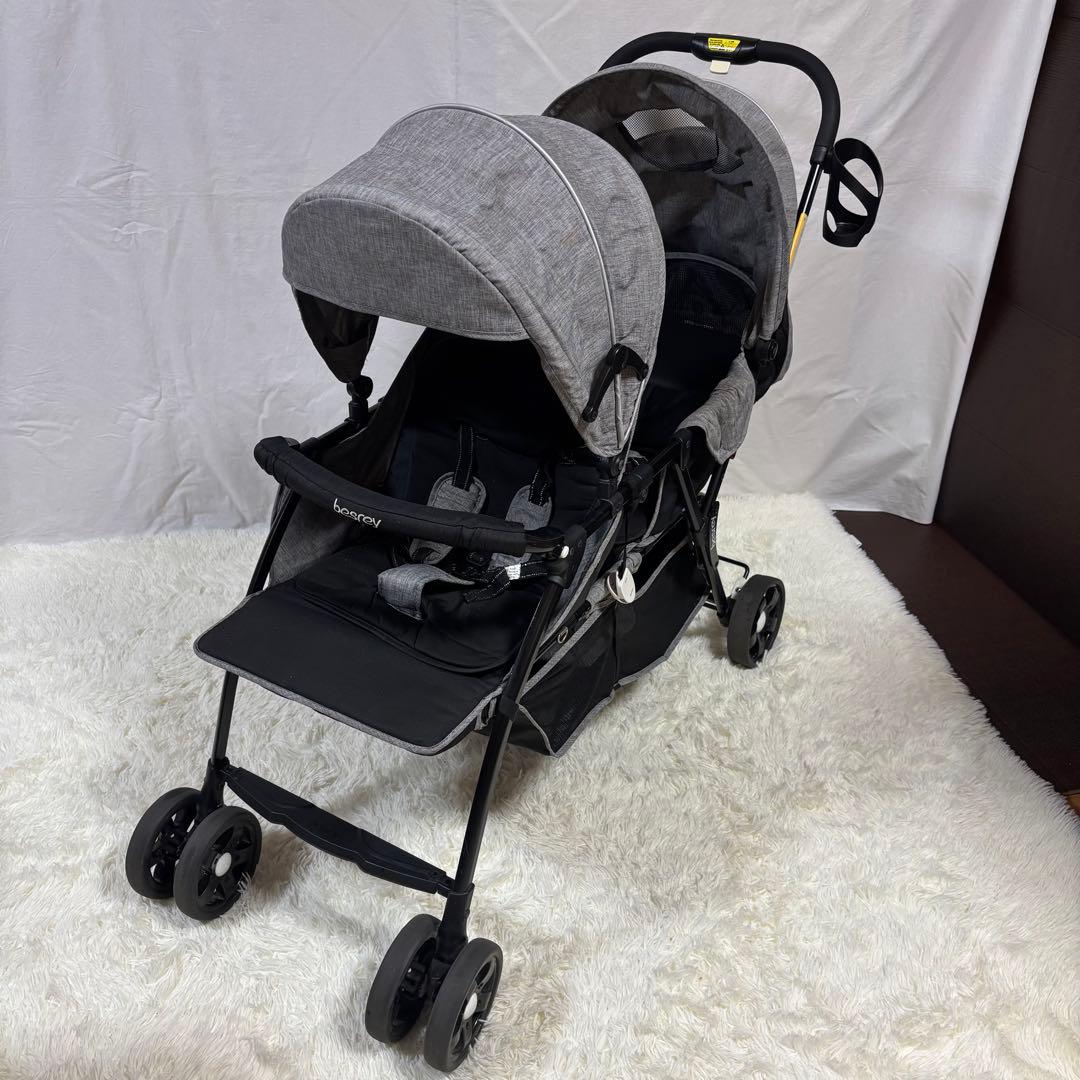 美品　besrey 2人乗りベビーカー 双子用 背面タイプ　お買い得