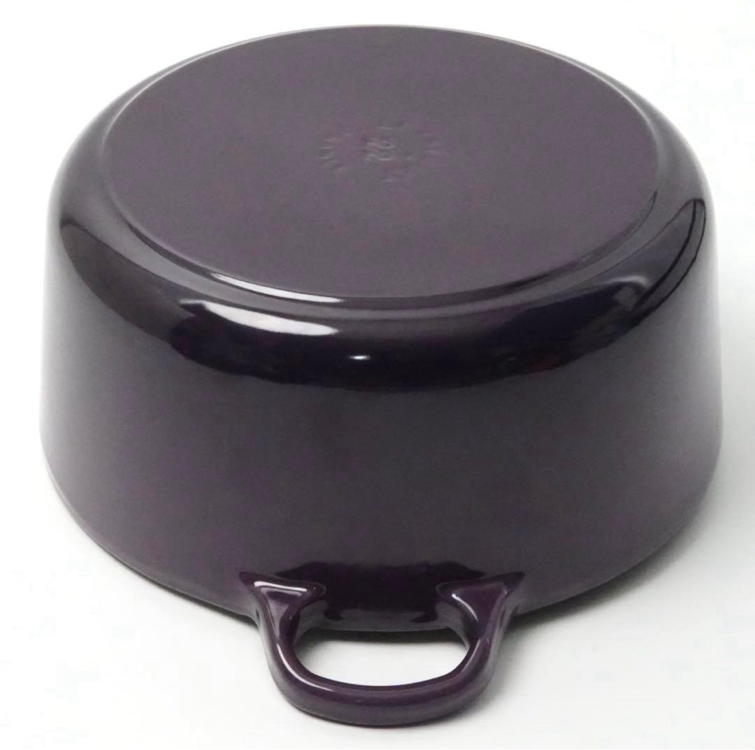 【美品】LE CREUSET　ココット ロンド カシス　22cm