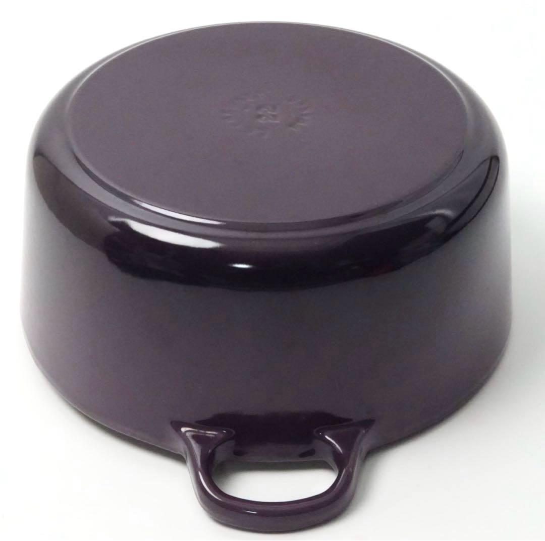 【美品】LE CREUSET　ココット ロンド カシス　22cm