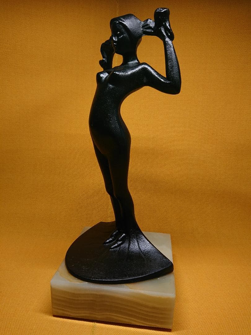 人形　金属　天然石　オブジェ　置物　インテリア　工芸品　美術品　A3168