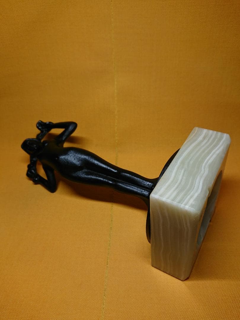 人形　金属　天然石　オブジェ　置物　インテリア　工芸品　美術品　A3168