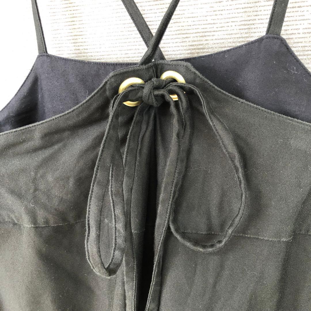 Curensology コットンサテンオールインワン F ブラック