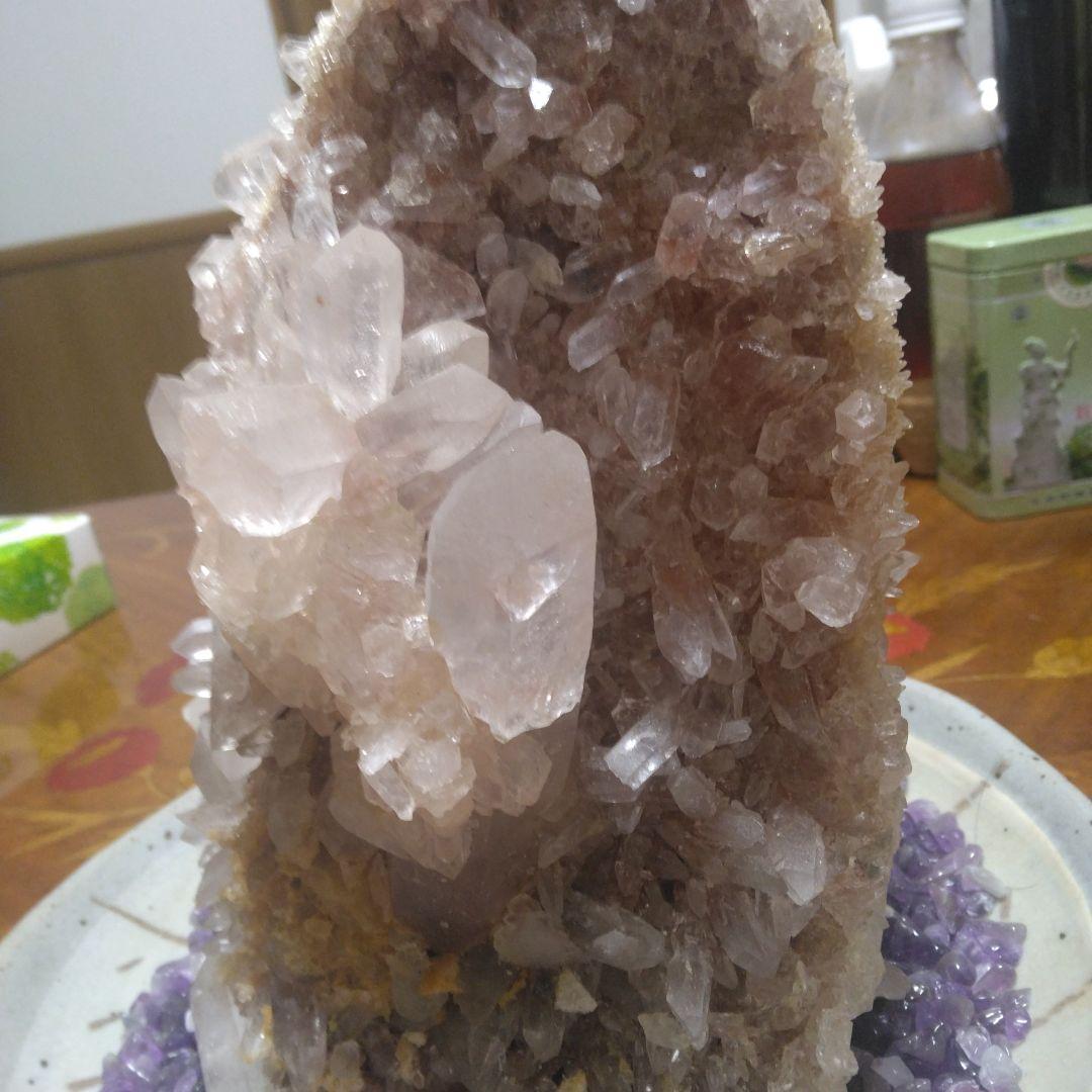 ヒマラヤ水晶　マニカラン　ピンク　巨大