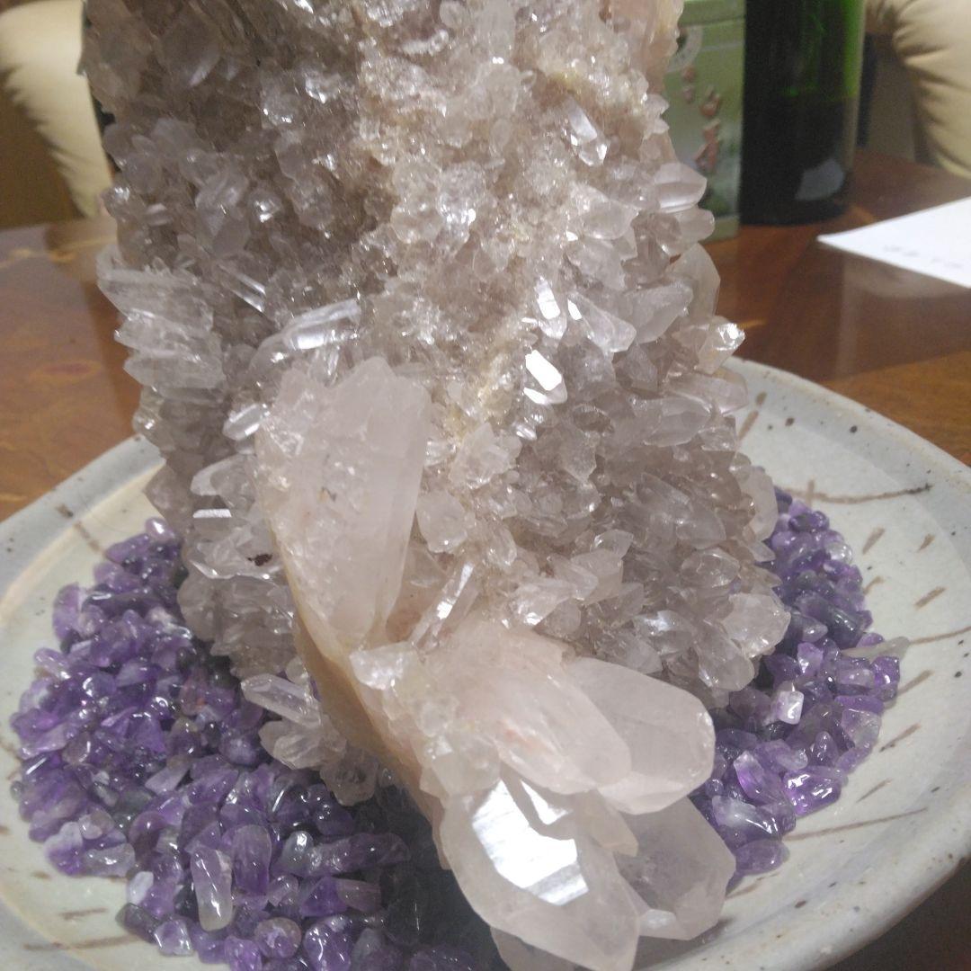 ヒマラヤ水晶　マニカラン　ピンク　巨大