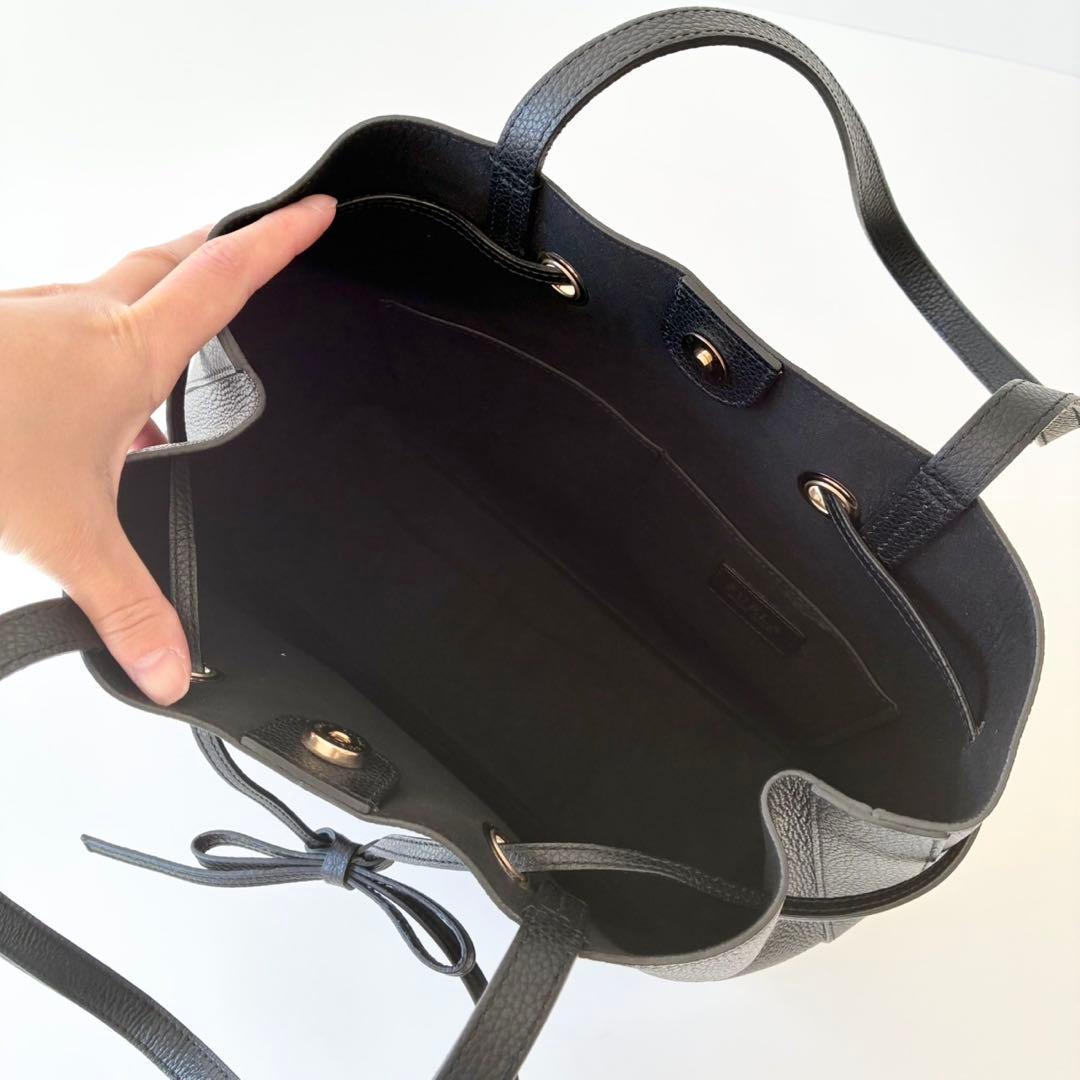 【新品】FURLA トートバッグ コスタンザ 巾着 A4 黒 ビジネスバッグ