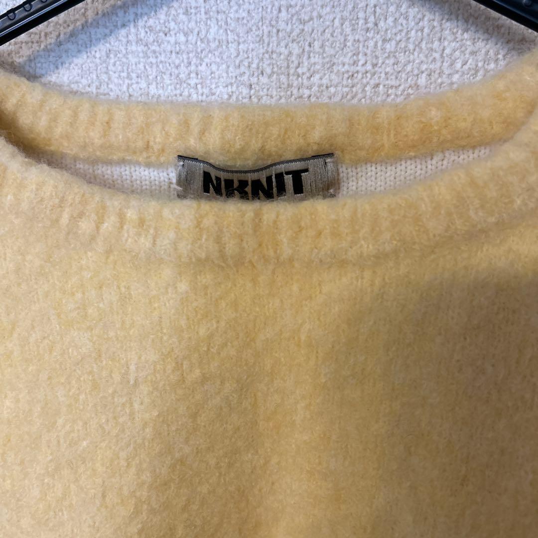 NKNIT イエロー クロップドセーター 長袖