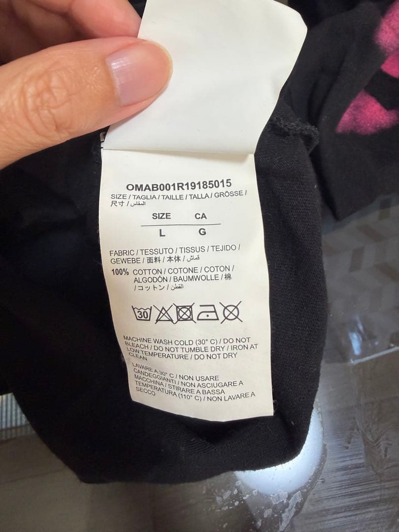 OFF-WHITE ブラック ロングスリーブ Tシャツ L
