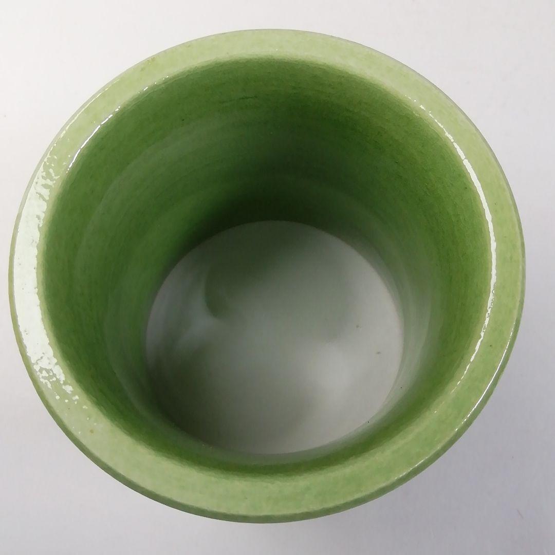 Ｔ６８５　蓋置　『淡緑交趾　宝尽し』『小松雅山 造』　共箱　茶道具