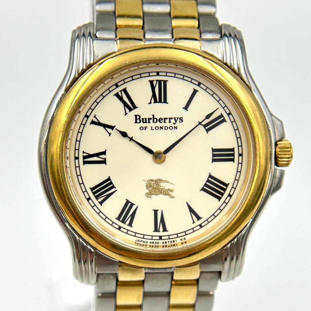 稼動品 バーバリー Burberrys 紳士腕時計 QZ 4620-E64197