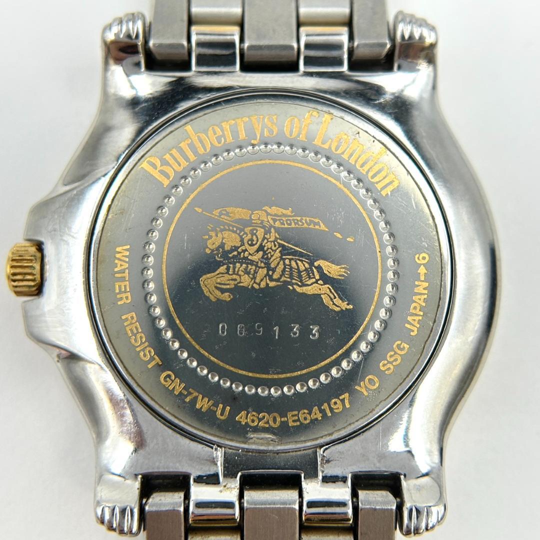稼動品 バーバリー Burberrys 紳士腕時計 QZ 4620-E64197