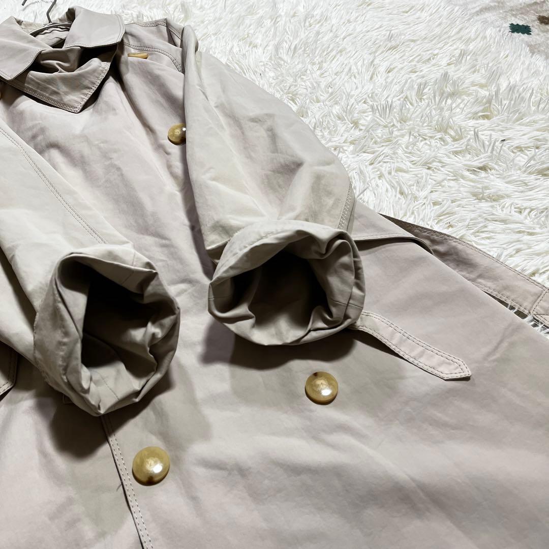 MaxMara ダブルブレスト トレンチレインロングコート　ネックガード付