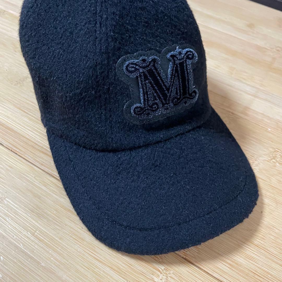 MaxMara　マックスマーラ　キャメルベースボールキャップ　ブラック　帽子