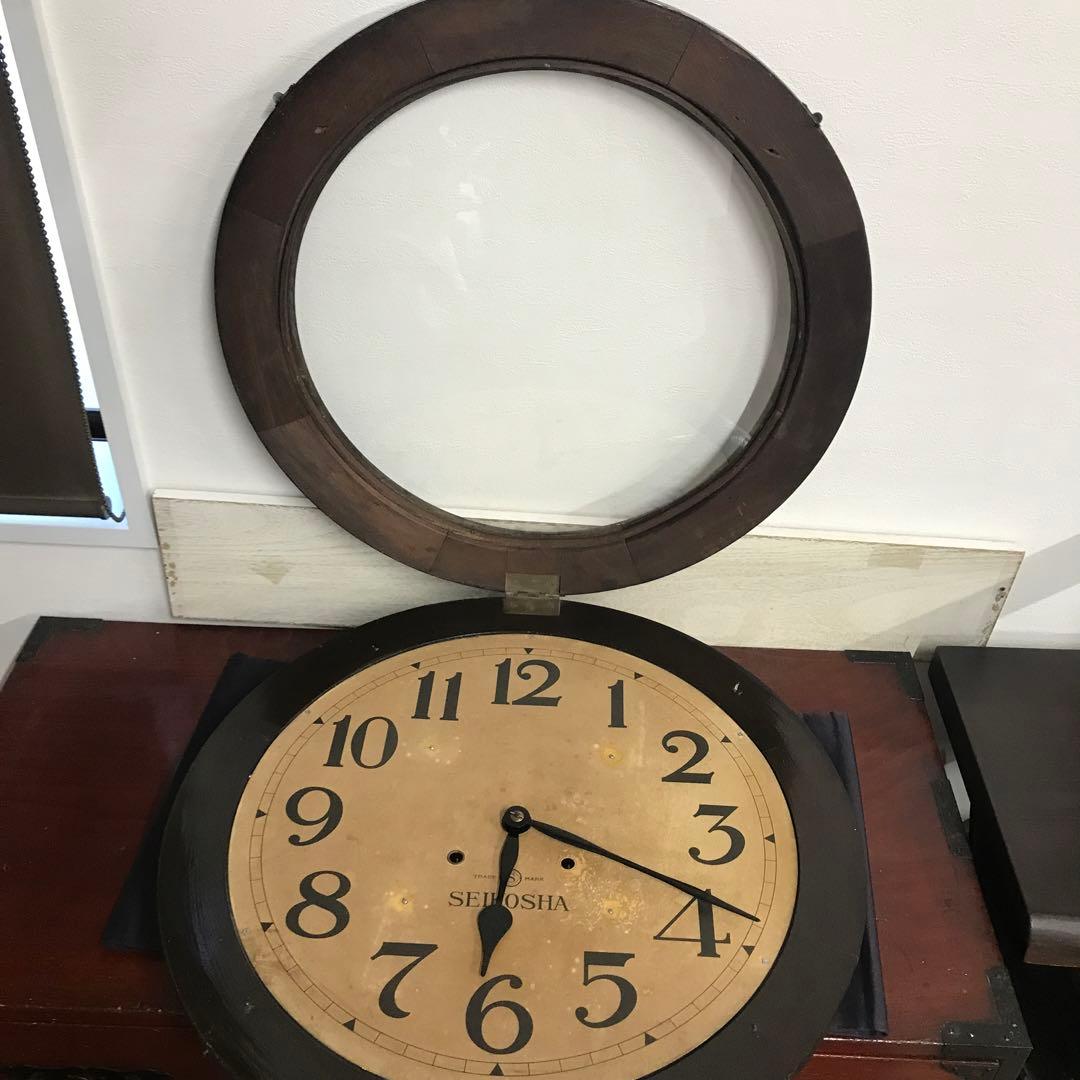 SEIKOSHA 円形掛時計 黒
