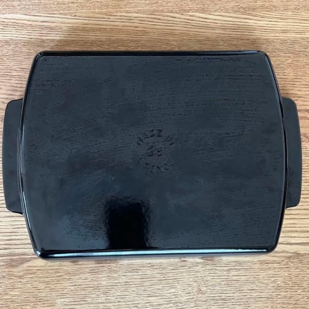 STAUB 黒 鋳鉄 グリルパン 約30cm x 21cm