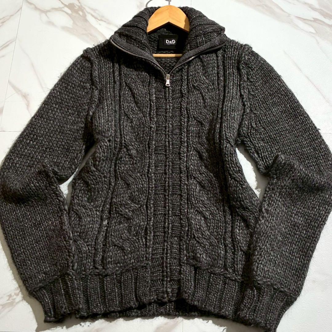 【美品】ドルチェ＆ガッバーナ ドライバーズニット カーディガン アルパカ