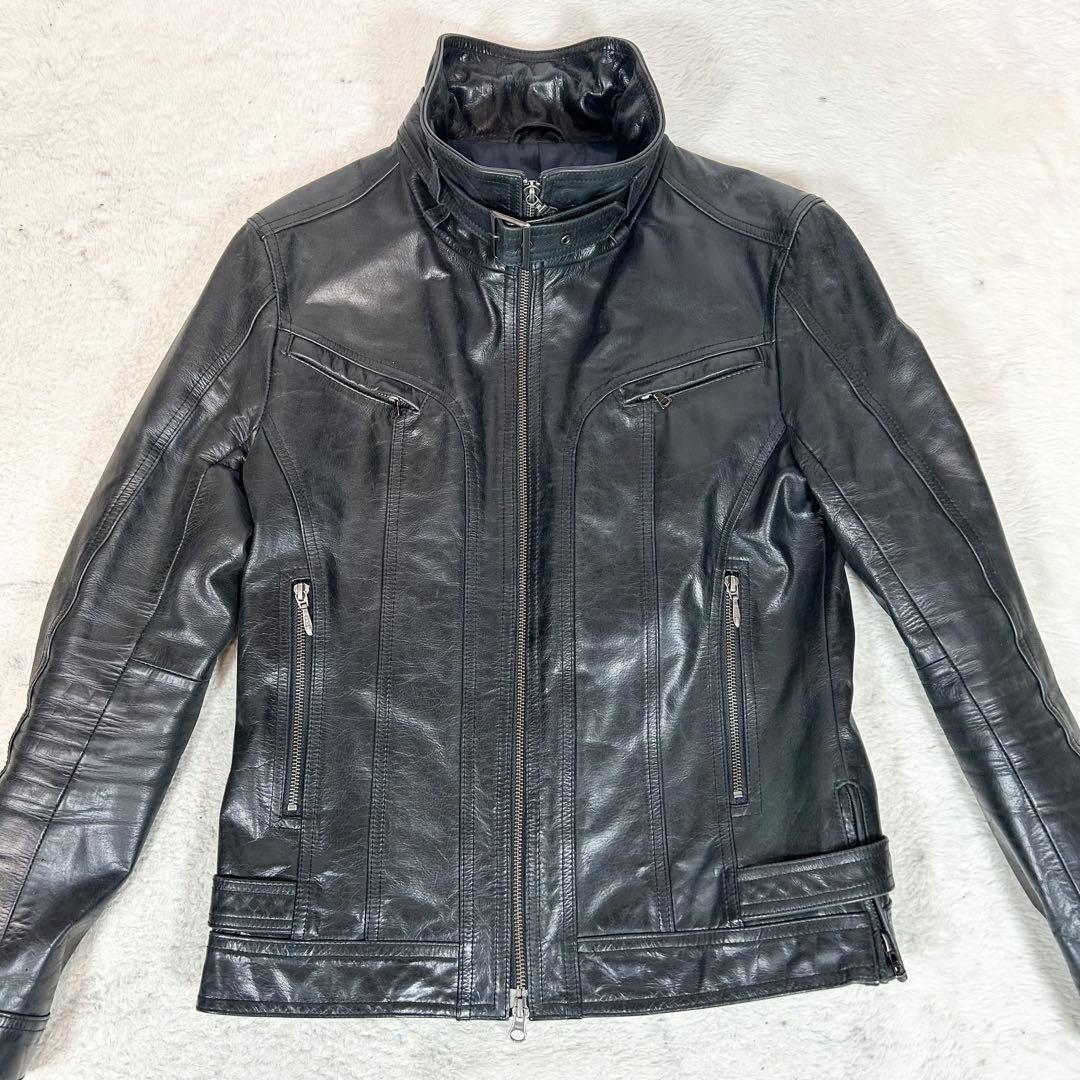 希少❗️TORNADO MART レザージャケット　牛革　ブラック　XL 完売品