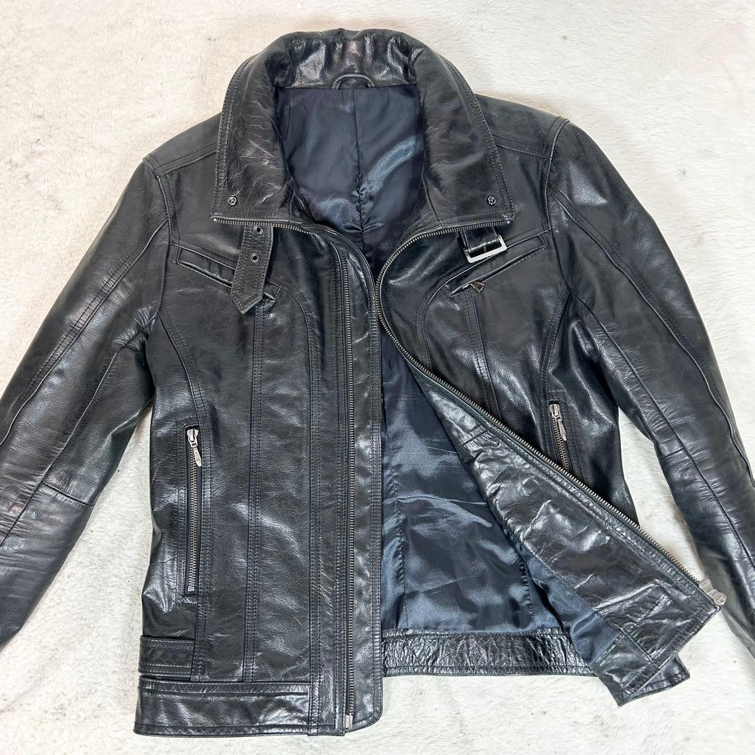 希少❗️TORNADO MART レザージャケット　牛革　ブラック　XL 完売品