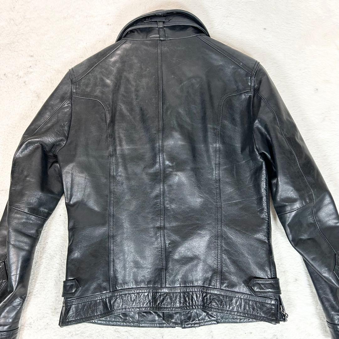 希少❗️TORNADO MART レザージャケット　牛革　ブラック　XL 完売品