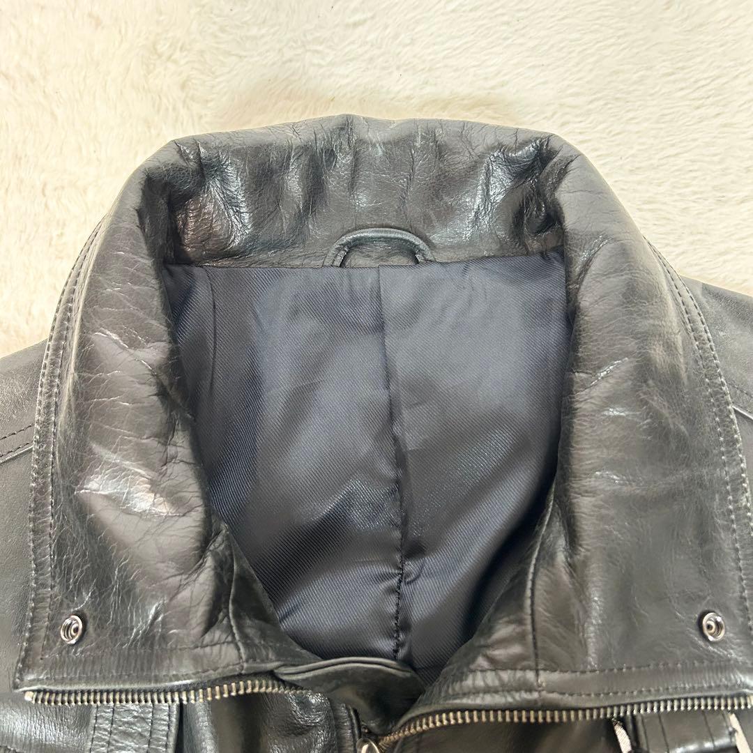 希少❗️TORNADO MART レザージャケット　牛革　ブラック　XL 完売品