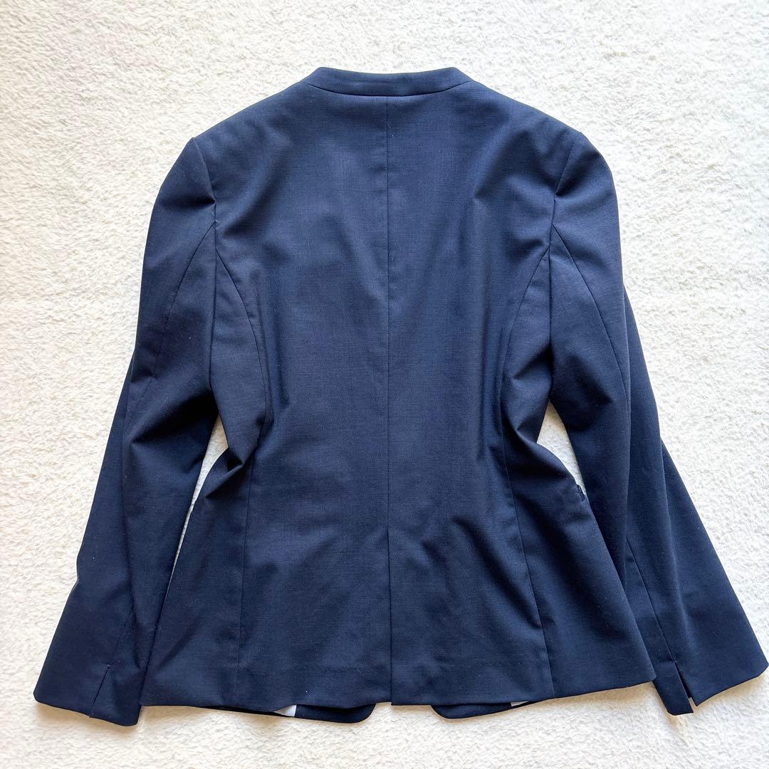 ✨美品✨ グリーンレーベルリラクシング ノーカラー スーツ ネイビー Lサイズ