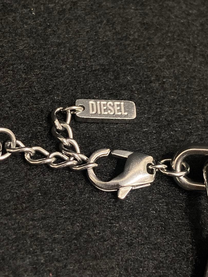 DIESEL Dロゴ チェーン ブレスレット シルバー DX1577