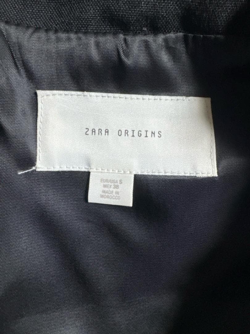 ZARA ORIGINS S　ウールシャツジャケット　ブラック