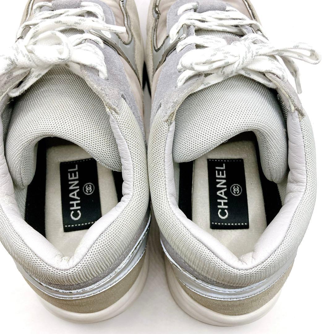 CHANEL✨シャネル　スニーカー　スエード　ココマーク　グレー　39 付属品付