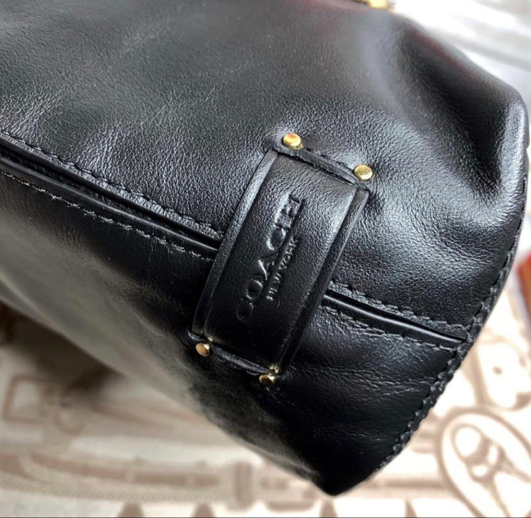 福岡COACH購入.最高級レオパード本革トートバッグ，ハンドバッグ99360円