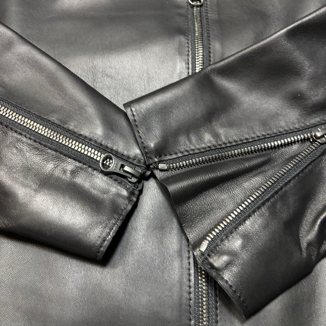 新品タグ付き 23区 レザージャケット 大きめサイズ ライダースジャケット