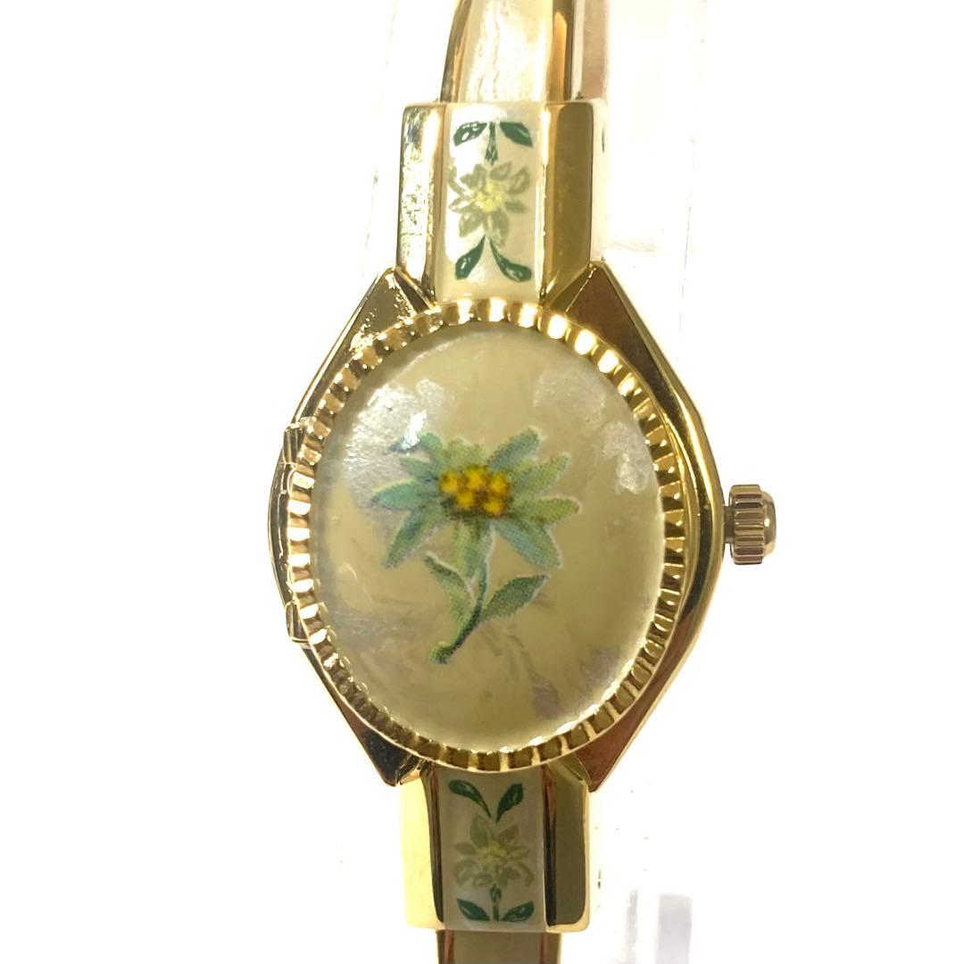 【美品】Andre mouche フラワー バングルウォッチ⭐︎