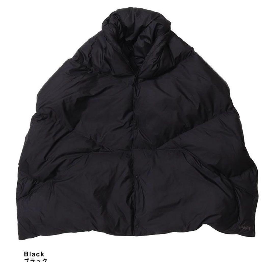 ☆★美品 NANGA ブラック ダウンポンチョ　ショール マフラー★☆