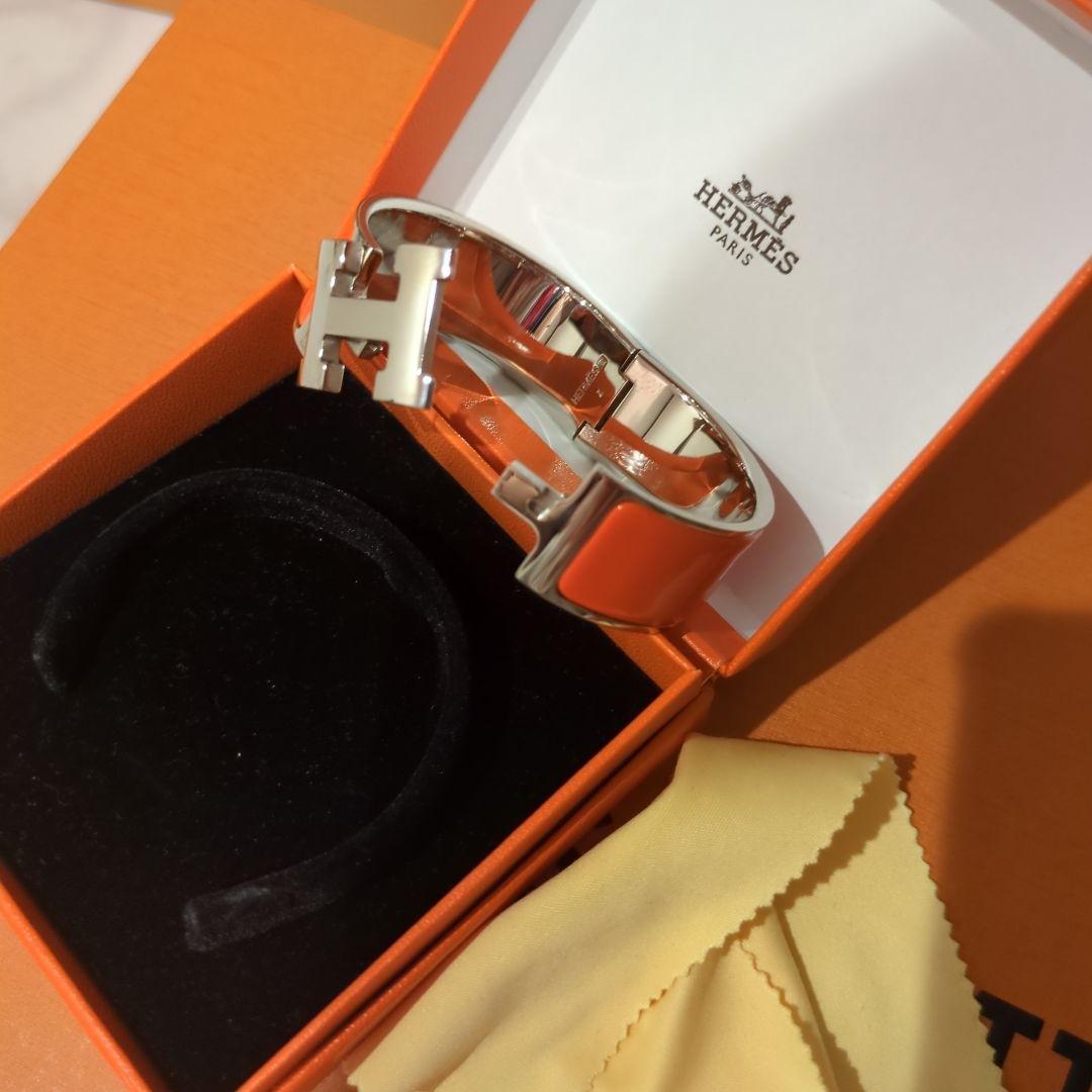 HERMES クリッククラック　 エナメルHバングル