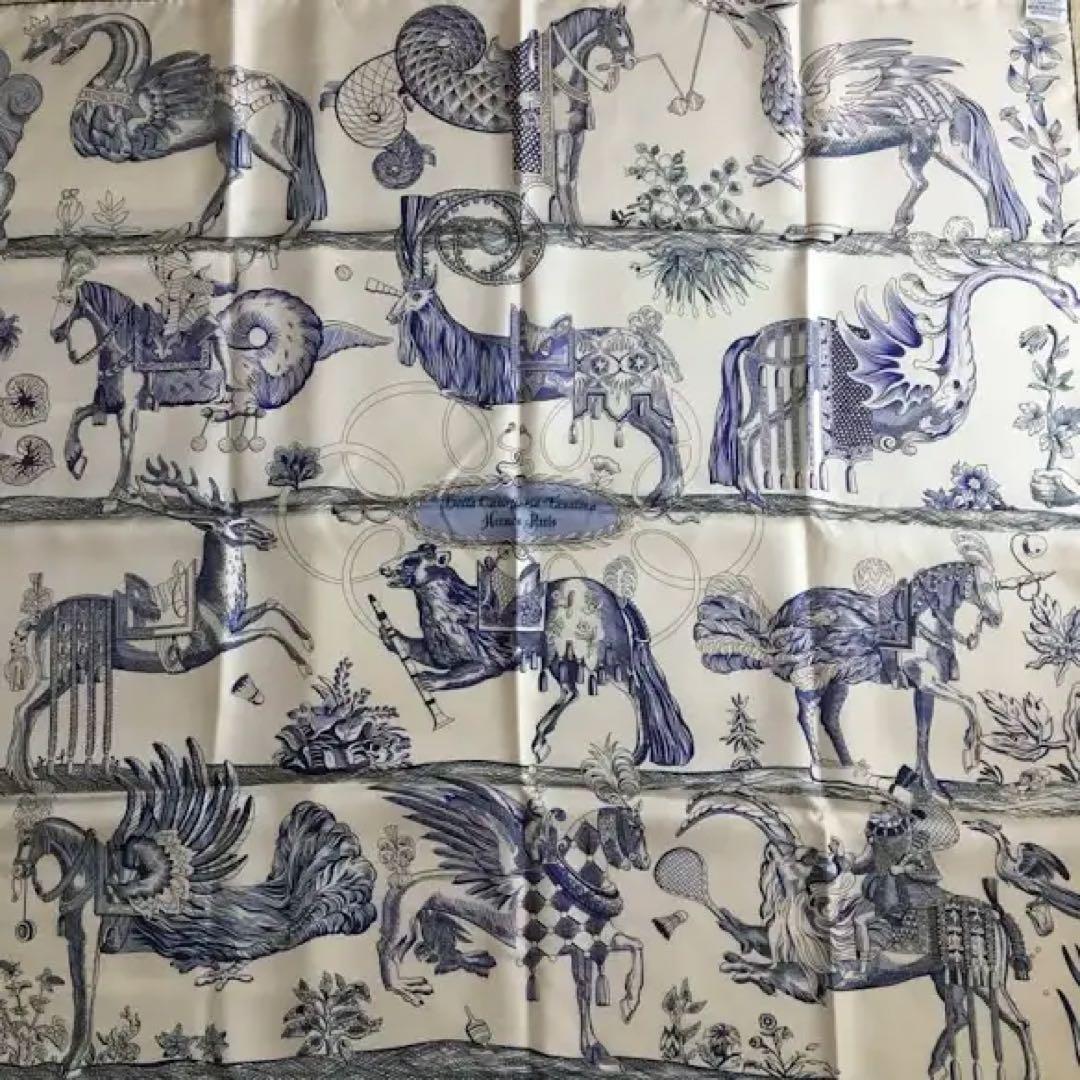 新品未使用HERMESカレ90ダブルフェイス