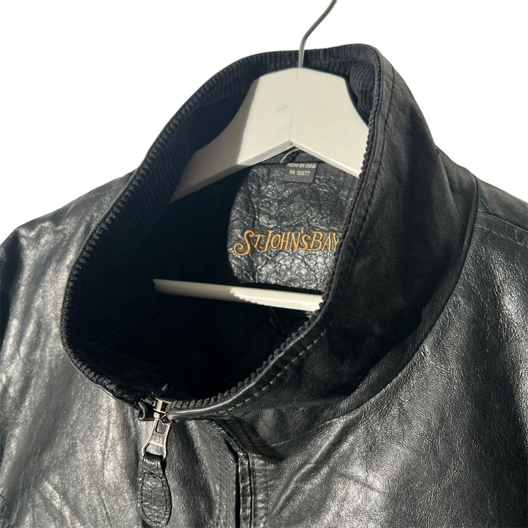 ST JOHN'S BAY 90's 00's レザージャケット　黒 2XL