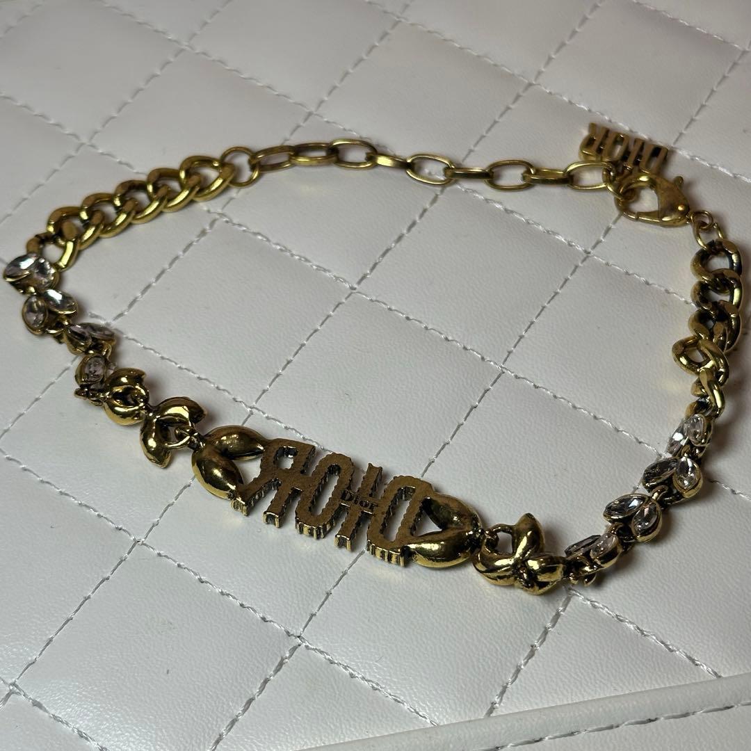 【美品】Christian Dior ブレスレット ヴィンテージゴールド