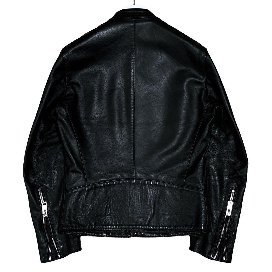 16ss 44 マルジェラ 5ZIP 八の字 カーフ ライダースジャケット 44