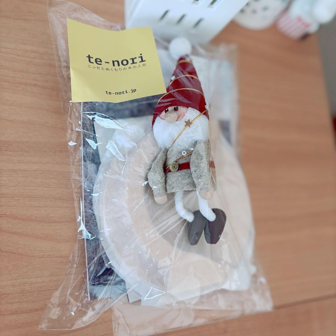 ★te-nori限定ノルディカニッセ　ぶら下がりサンタ＆スタンドセット