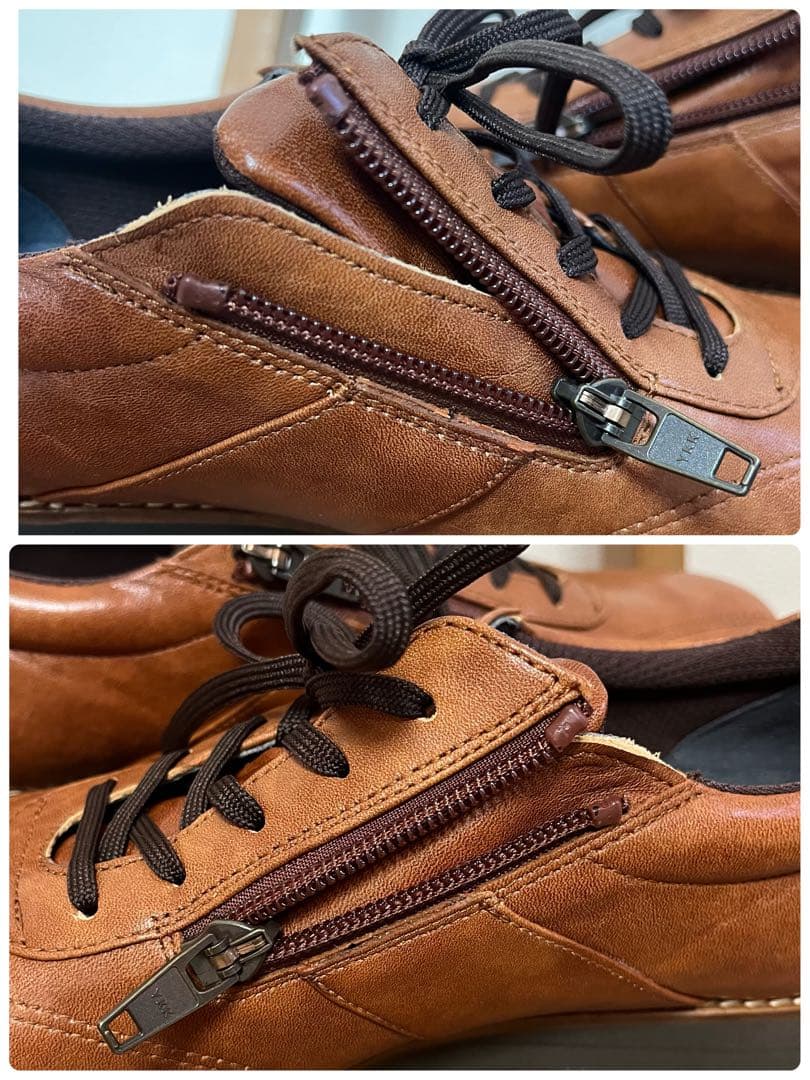 未使用✨アサヒ メディカル ウォーク　24.5cm ブラウン　レザースニーカー