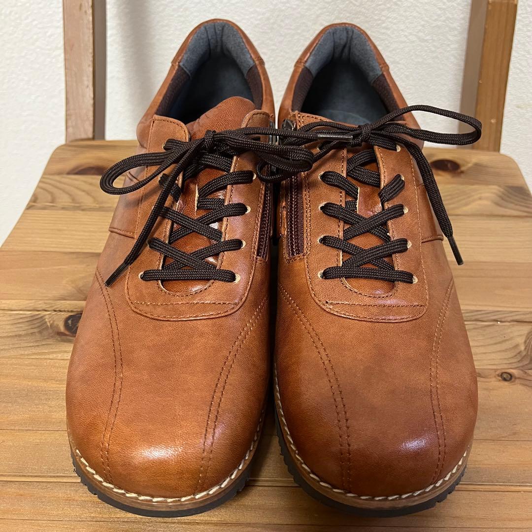 未使用✨アサヒ メディカル ウォーク　24.5cm ブラウン　レザースニーカー