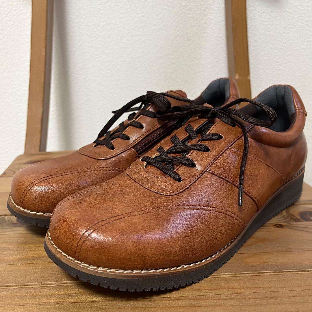 未使用✨アサヒ メディカル ウォーク　24.5cm ブラウン　レザースニーカー
